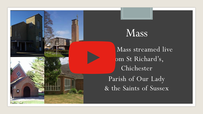 An image of our four churches, superimposed with a YouTube 'play' icon